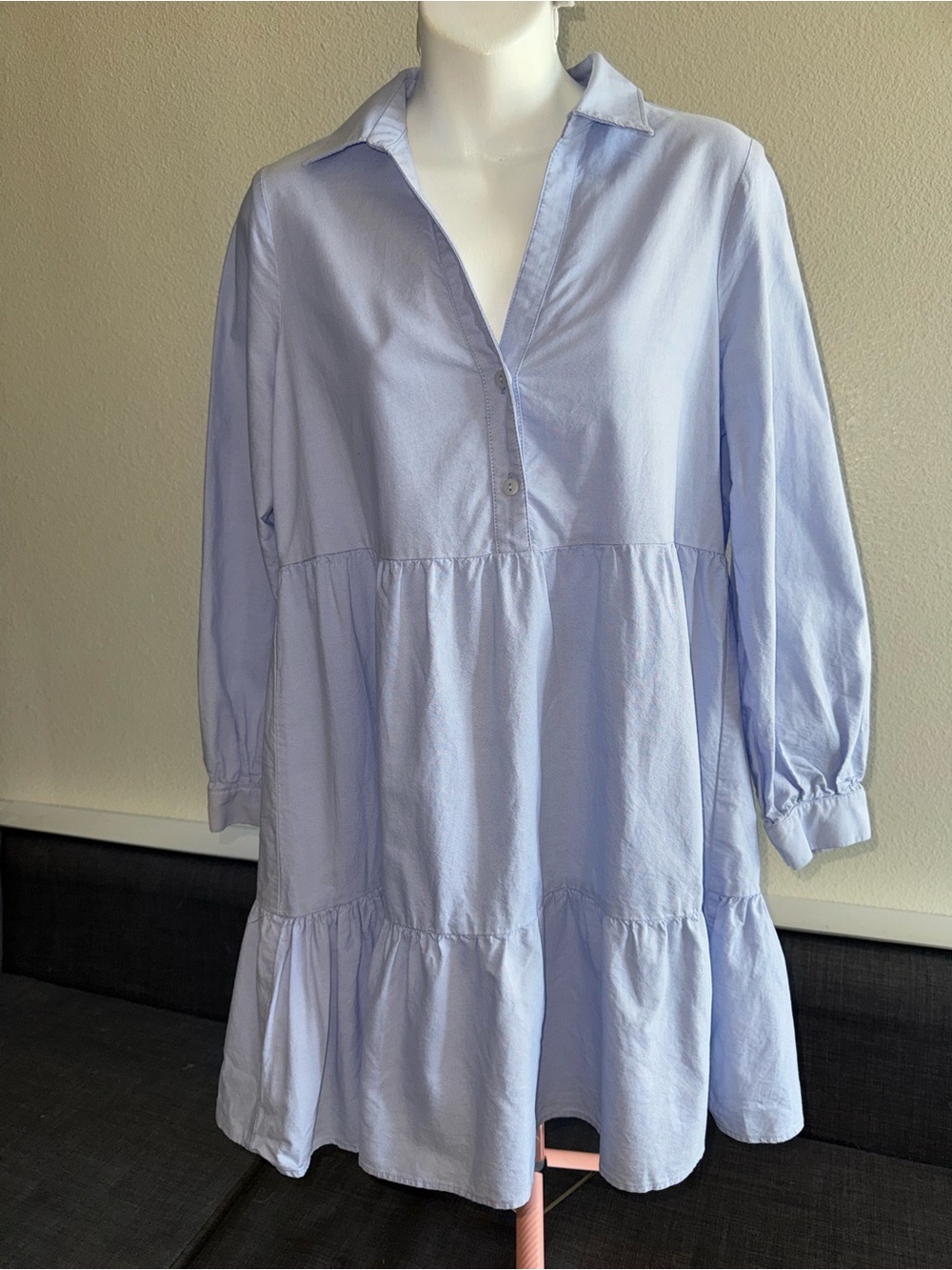 Zara Light Blue Popover Tunic dress